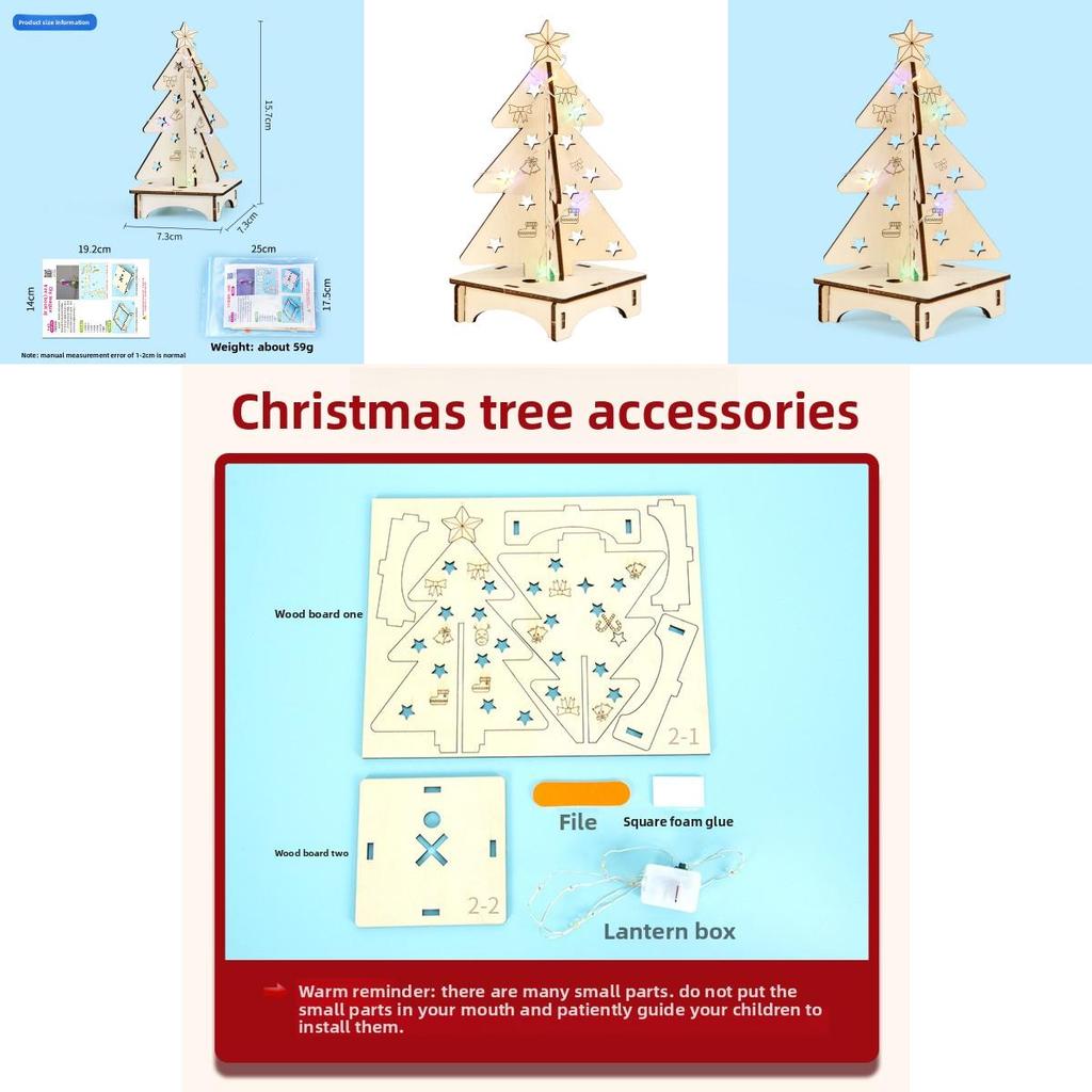 Science Experiment Christmas Tree Diy Lightup Craft Kit For Kids Educational Science Toys