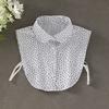 New Fake Collar Shirt Women White Lapel Ruffles Stand False Collar Woman Girls Detachable Collar Lace Removable Half Shirt