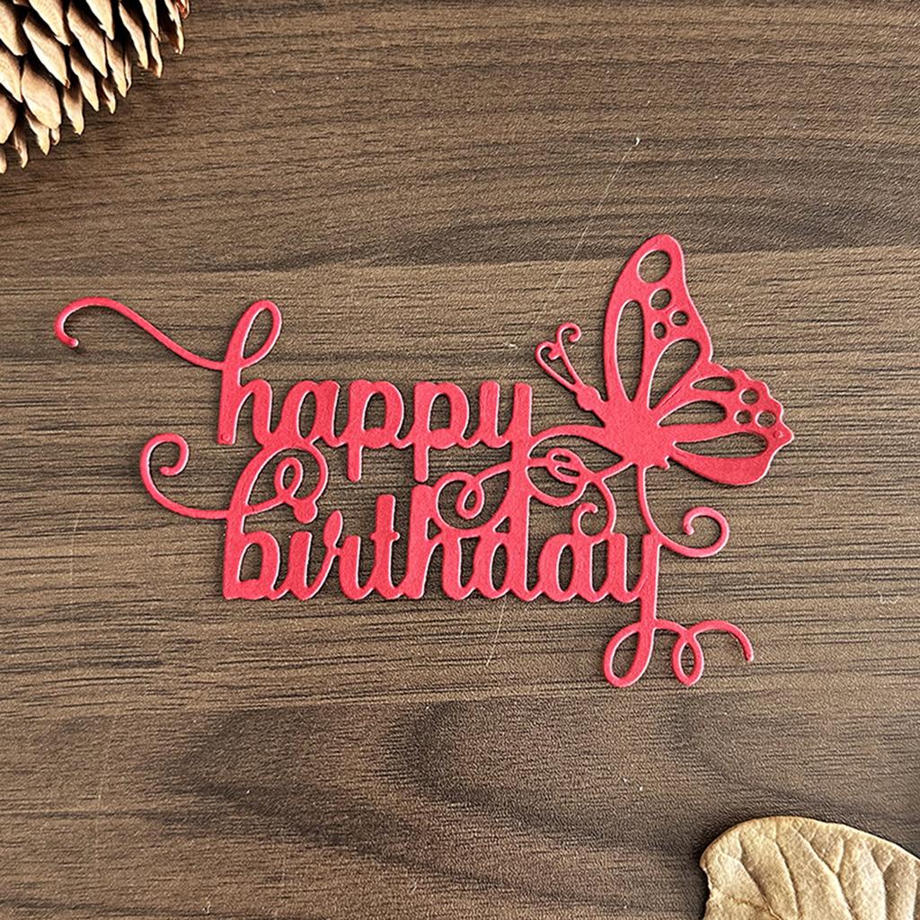 Happy Birthday Die Cut For Scrapbooking Card Making Photo Album Decorative Embossing Paper Die Carbon Steel Cutting Dies