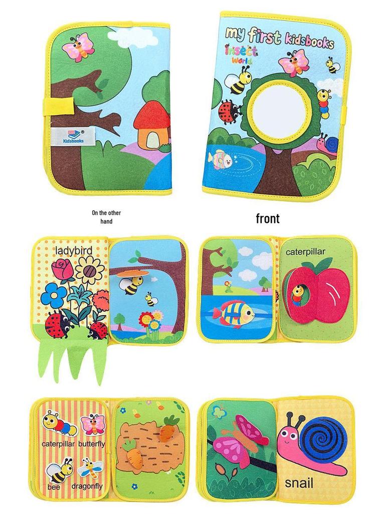Baby Soothing Cloth Book: Tear-Resistant, Velcro-Closure, Montessori Early Education Toy for Infants & Toddlers
