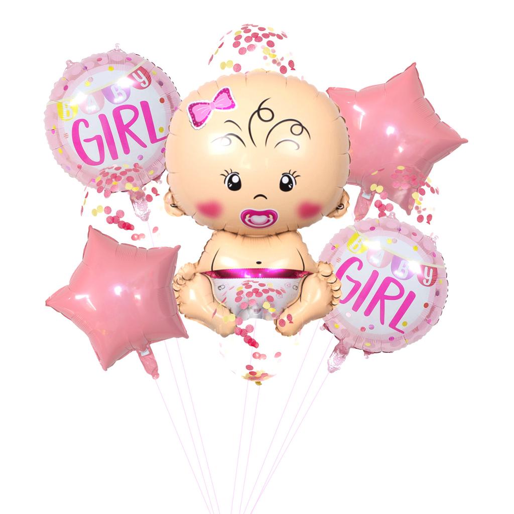 Baby Boy And Girl Babyshower Blue Pink Baby Birthday Christening Holiday Balloon Decoration Set