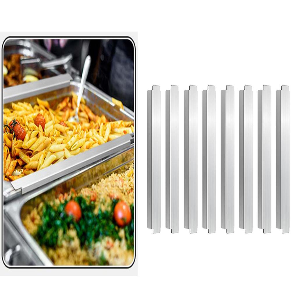 8 Piece Commercial Food Service Adapter Rod Corrosions Resistant Metal Buffets Steam Table Food Divider Support Bar
