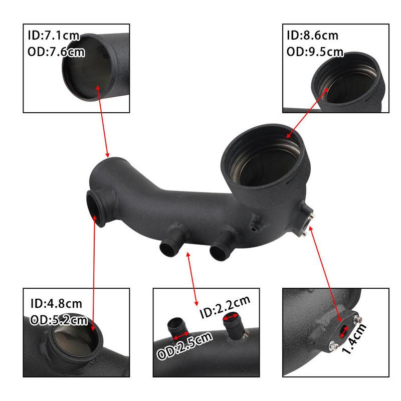 Air Intake Turbocharge Pipe Kit 50MM Pressure Relief Valve For BMW N54 E82 E88 E90 E92 135i 335i Car Engine Parts