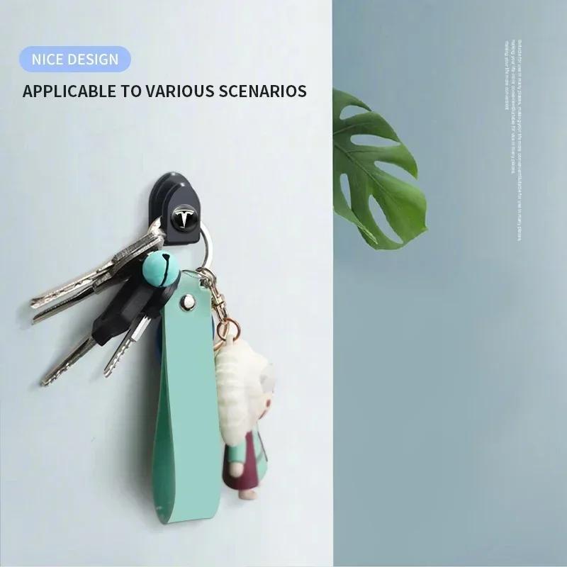 Car Sticker Tesla 1/2/4pcs Car Hanging Storage Adhesive Hook Organizer Holder For Tesla Model 3 2021 S X Y Style Roadster Invade