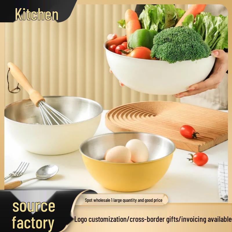 

Thickened Stainless Steel Mixing Bowl for Salad, Dough, Baking, and Egg Beating 17CM [300 pieces/set]