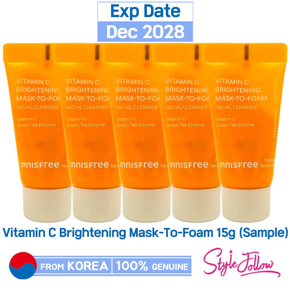 

5 шт./75 г_[INNISFREE] Осветляющая маска-пенка с витамином С 15 г (Образец) 15g X 5pcs (total 75g) SAMPLE