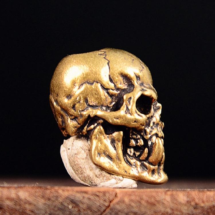 Unique Fang Skull Charm Copper Alloy Gothic Jewelry For Paracord Bracelet Keychain And Men's Fashion Accessories