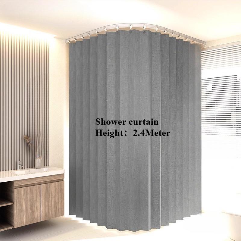 Set flexible Track Magnetic Folding Partition Curtain Bathroom Waterproof Arc-shaped Shower Curtain U-shaped Partition Curtain