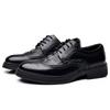 Brogue Men's Leather Shoes Business Formal British Carved Men's Leather Shoes Lace-up Breathable Trendy Oxford Shoes