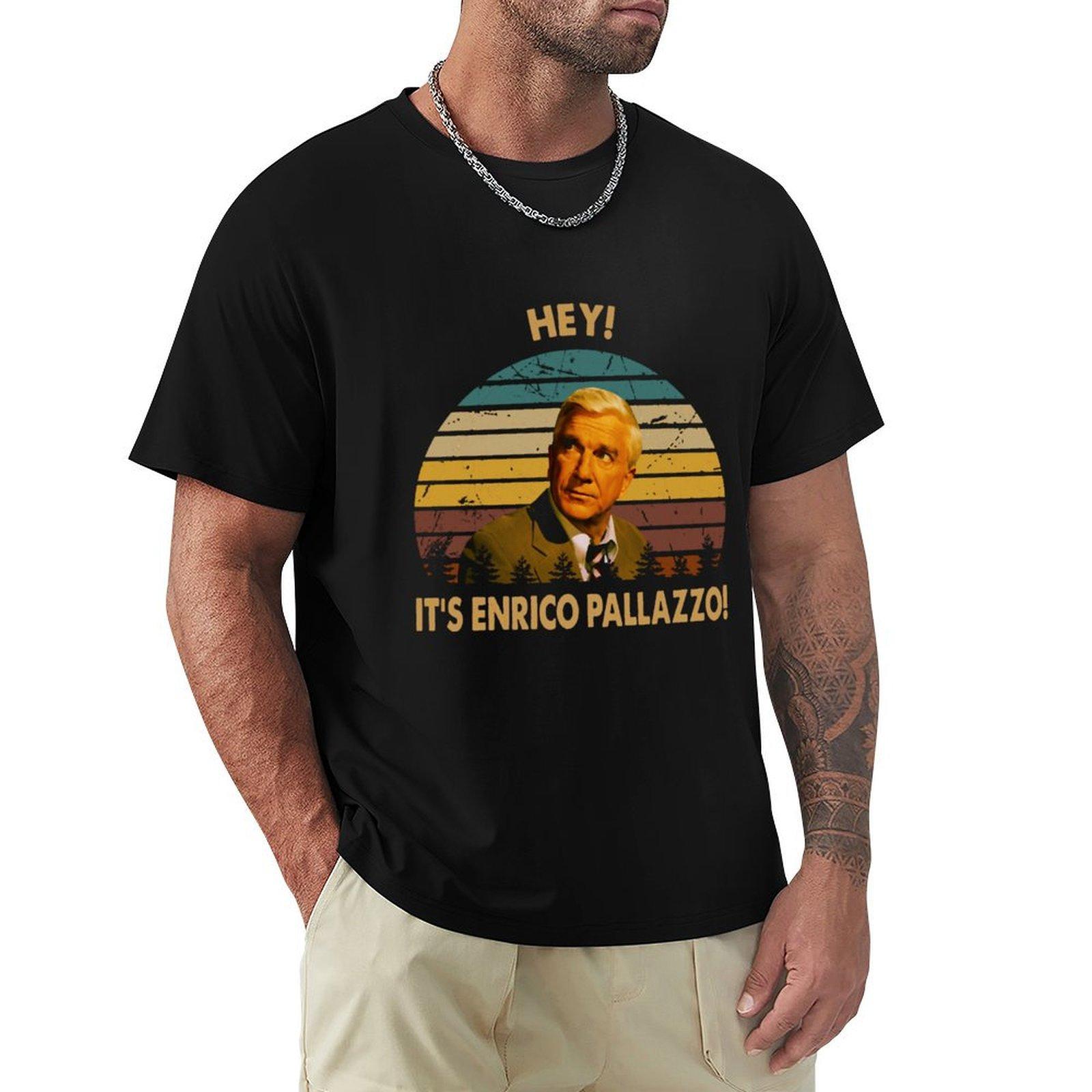 

Hey Its Enrico Pallazzo Frank Drebin Character TShirt Blanks Anime Tshirt Black Tshirts for Men 5XL різнокольоровий
