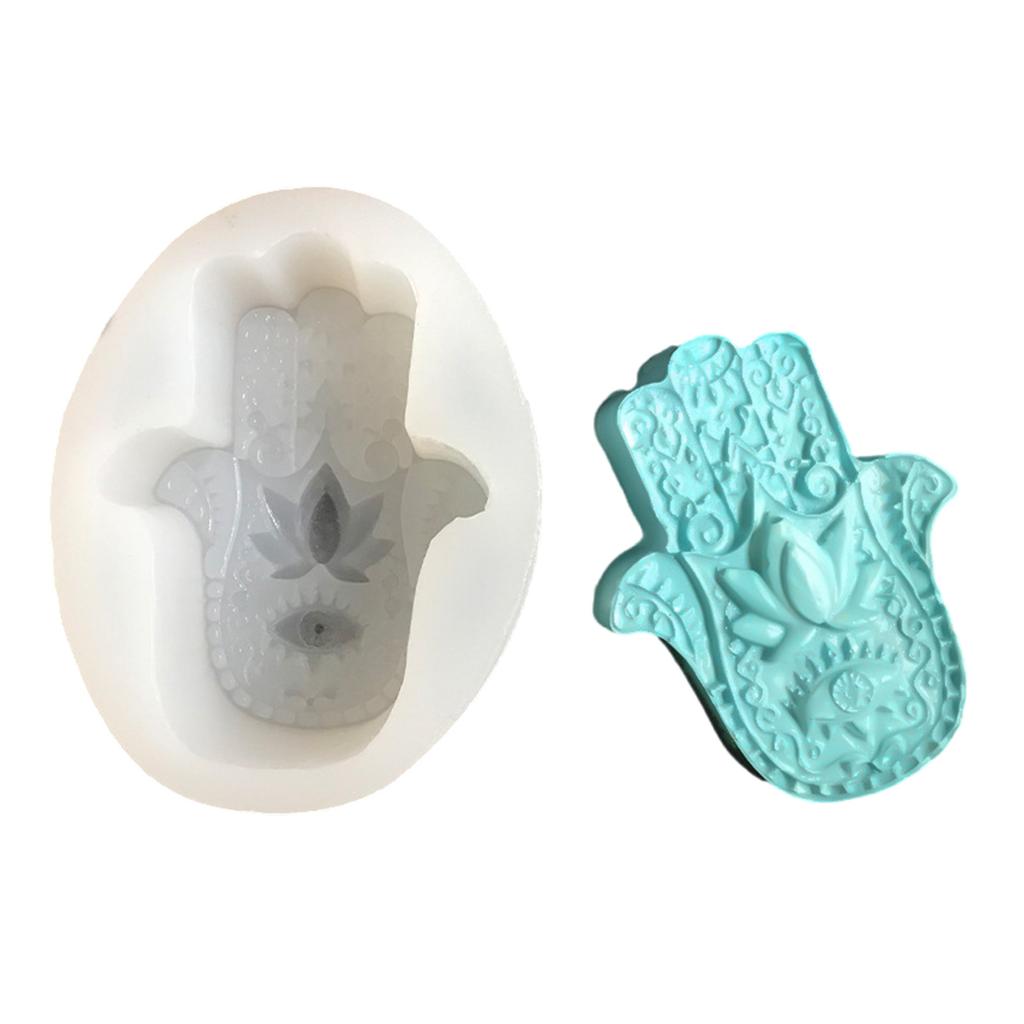 Hand Shape Flower Silicone Candle Molds for Handmade Candle Soap Gypsum Decoration Epoxy Resin Silicone Molds for Craft