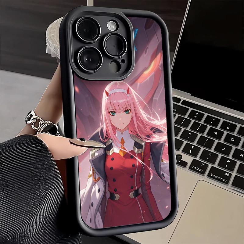 Phone Case for iPhone 17 Air 16E 15 16 Pro Max Darling Zero Two 02 Anime Cover 14 Plus 13 12 Mini Soft Shell Silicone Fundas