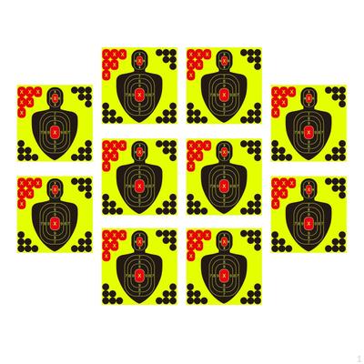 Lot de 10 Cibles en Papier, Auto-adhésives pour Stand de Tir de Jardin