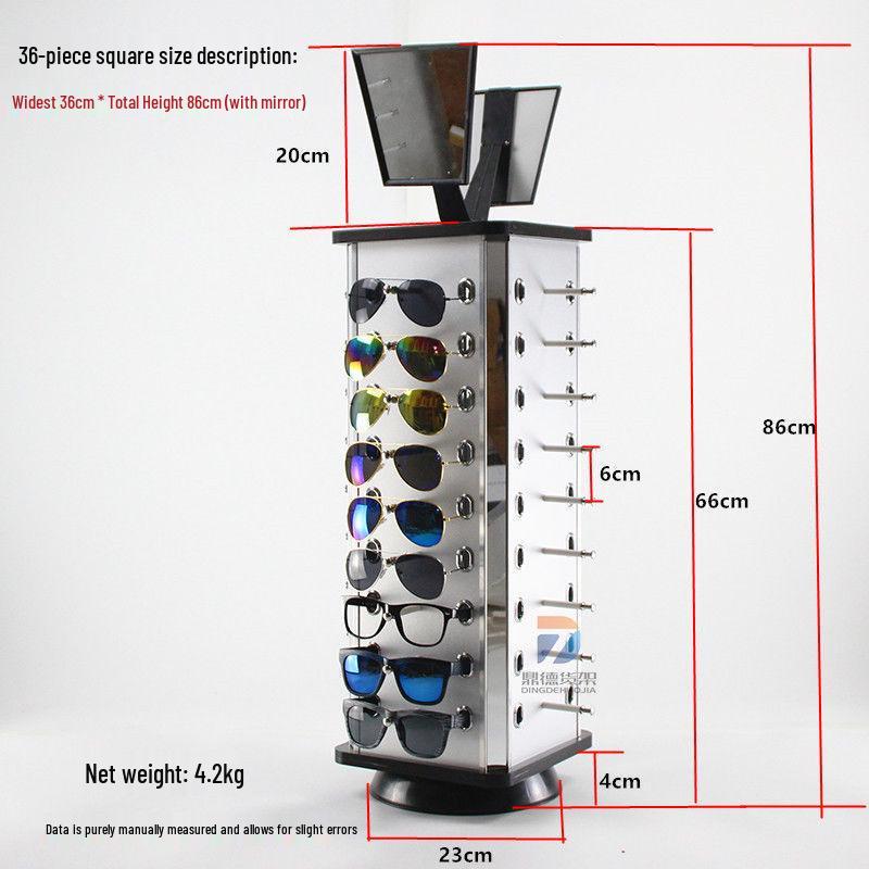 Rotatable Eyeglass Display Stand – Round Tabletop for Sunglasses and Frames