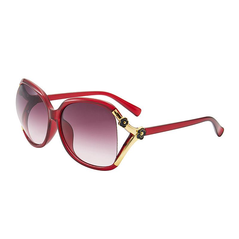 Trend Polarized Sunglasses Fashion Rose Sunglasses Retro Street Camellia Glasses