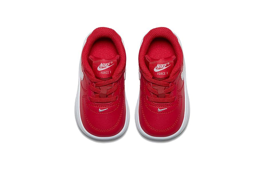 Nike Air Force 1 18 Low Top Skateboard Shoes Red White Infant And Toddler 905220-601