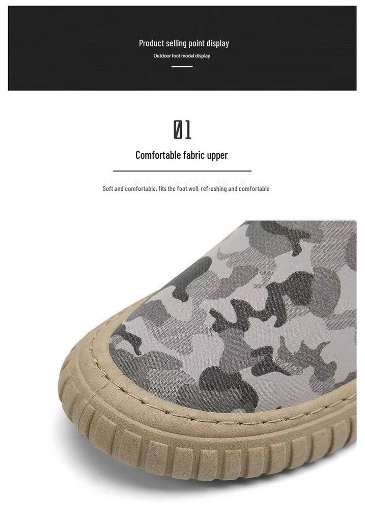 Men's Cross-Border Camouflage Canvas Summer Slip-On Casual Shoes