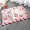 Pet Cooling Pad Strawberry Pattern Self Cooling Pet Bed for Cats And Small Dogs Summer Pet Mat for Kennel Crates Sofa Floor