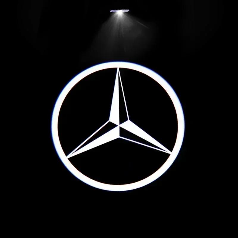 

2 шт. Автомобільська дверна світлова проекція LED HD Лампа привітання Світло ввічливості Для Mercedes Benz A C E Клас GLE GLB GLC W205 W212 W213 X253