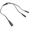2ft C8 to Dual C7 Y Split AC Power Cable Cord 1 in 2 Out Plug Connector