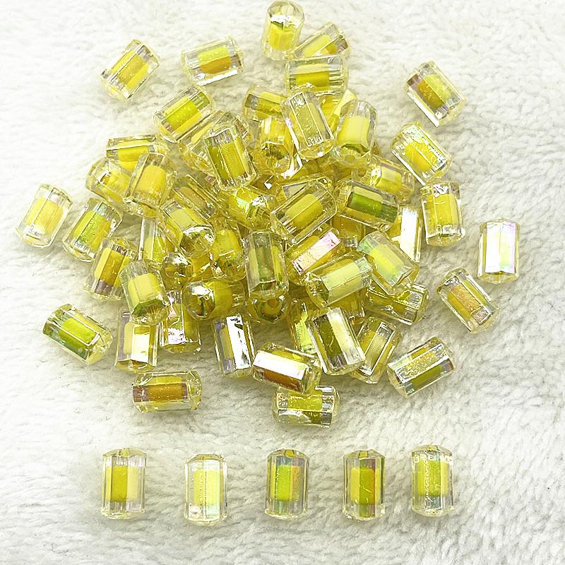 30pcs 12x7mm Matte/Transparency/AB Colour Acrylic Cylinder Beads Loose Spacer Beads for Jewelry Making DIY Bracelets Accessories