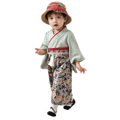 Baby Japanese Kimono Japanese All Easy To Put On and Take 90cm [Butter Cream] Hakama, Boys' Rompers, Style, Style, Pattern, Baby, Celebration, Cool,