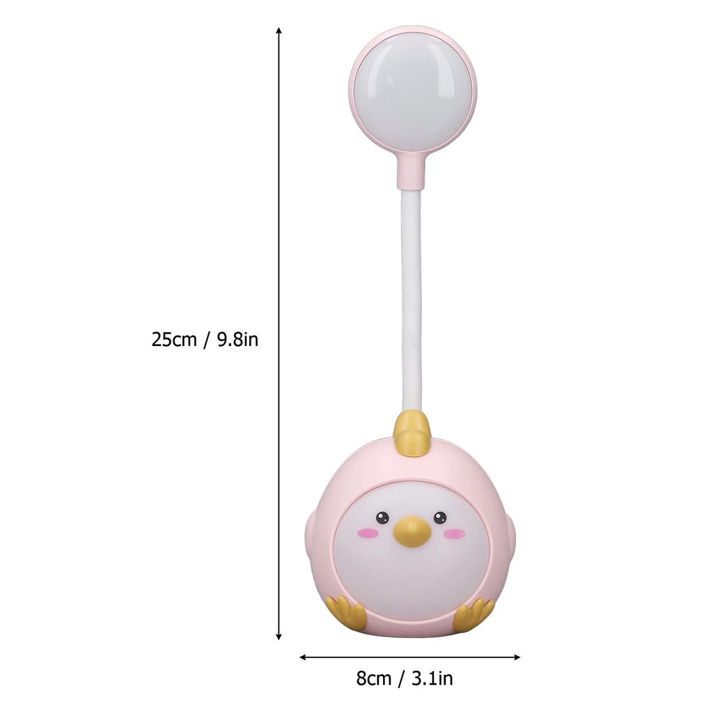 Cute LED Desk Lamp for Student 360 Degree Adjustment USB Charging Soft Light Table Lamp Night Lamp for Home Dorm