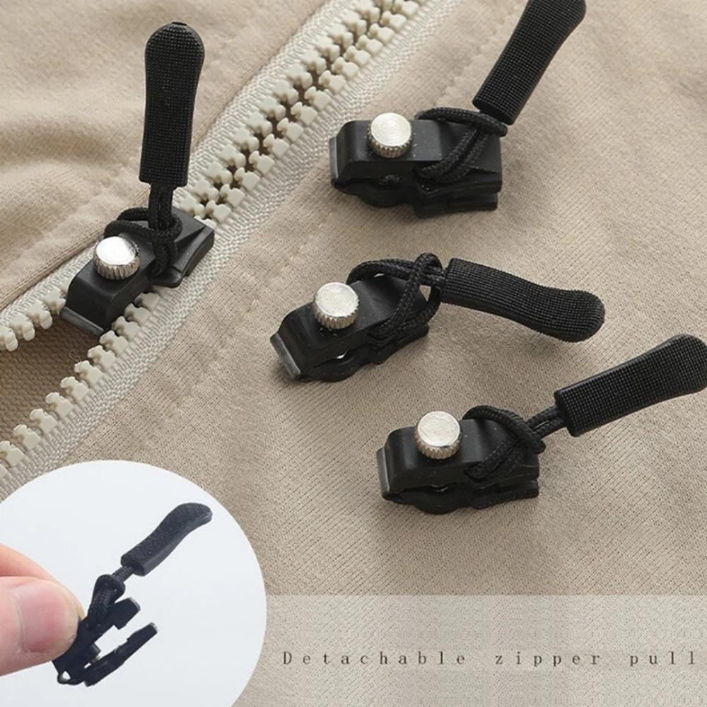 6/3Pc Universal Zipper Lock Head Quick Installation Detachable Zipper Head For Jackets Luggage Bags Replacing Slider Lock Repair