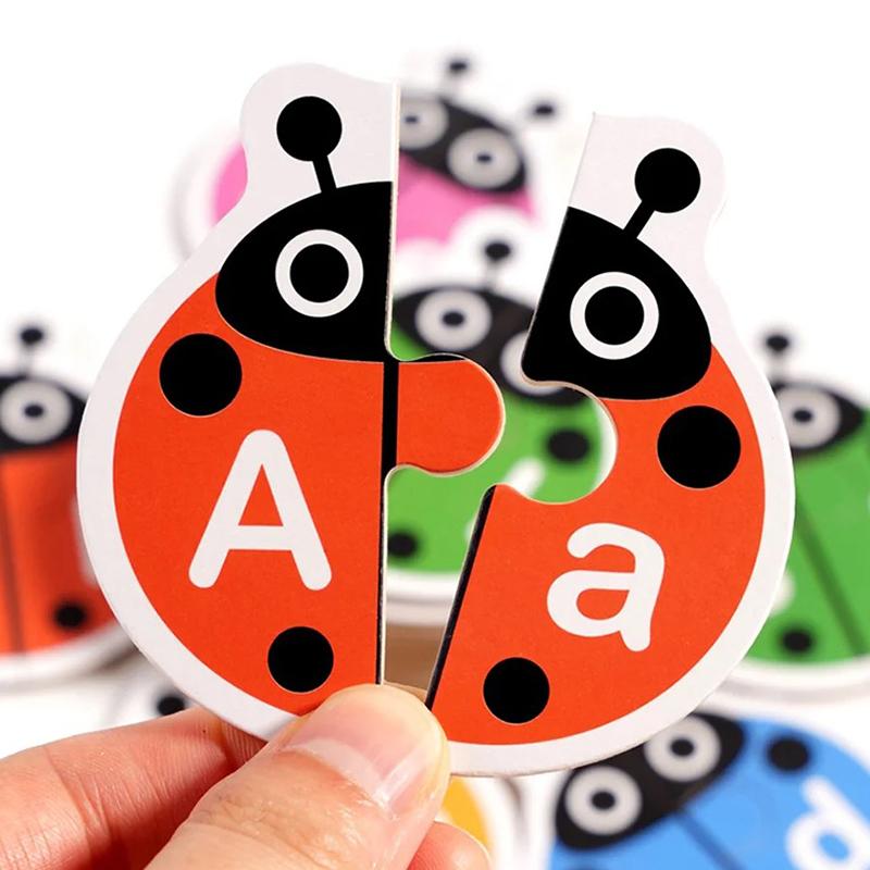 Wooden Montessori Educational Toys Children Alphabet Letter Learning Matching Game Preschool Table Game
