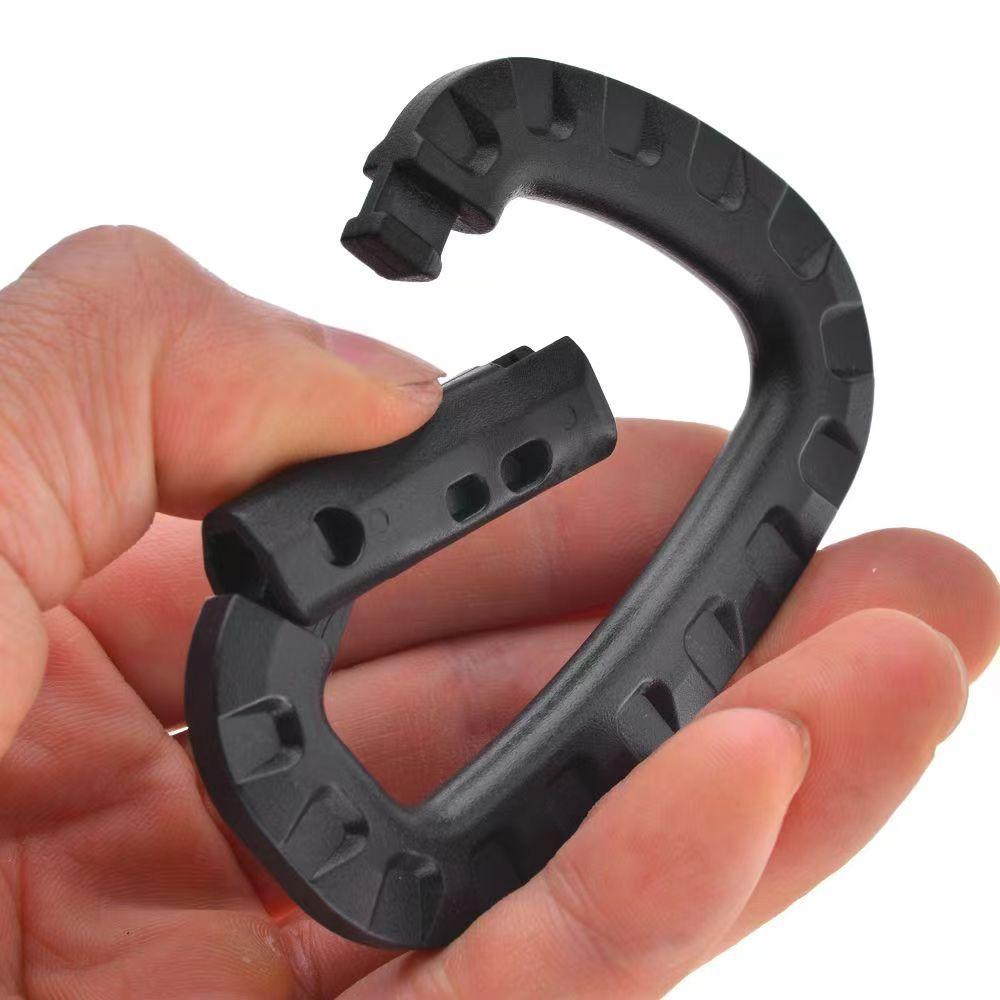 Система быстрой фиксации MOLLE Webbing, Подходит для военных жилетов/рюкзаков/сумок/подсумков/обмоток Тактический D-образный карабин Grimlock 5pcs