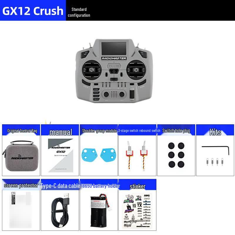 RADIOMASTER GX12 Crush ELRS Remote Controller