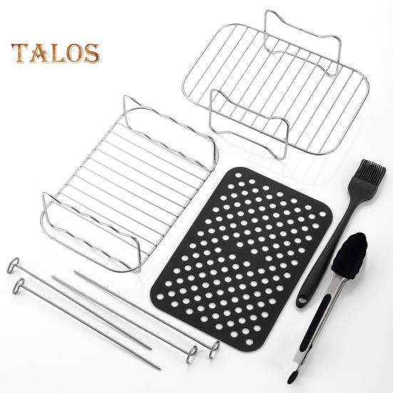Air Fryer Rack Stainless Steel Dehydrator Grill Enhanced Airflow Design Air Fryer Rack Food-Grade Versatile Cooking Companion for Chicken Wings