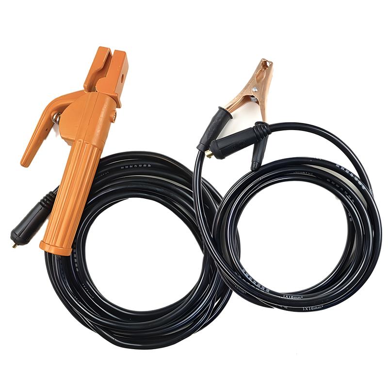 300-500A Massekabelklemme Elektrodenhalter Schweißmasseklemme Schweißzange Set Für MIG TIG Lichtbogenschweißen 5m Kabel 10-25 Stecker