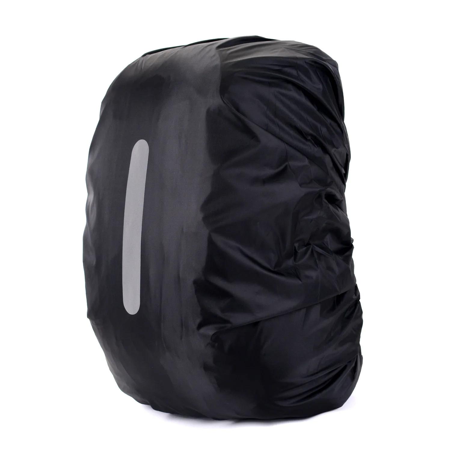 

Светоотражающий водонепроницаемый рюкзак, дождевик, чехол для спорта на открытом воздухе, ночной езды на велосипеде, дождевик, сумка для кемпинга на открытом воздухе, походов чёрный