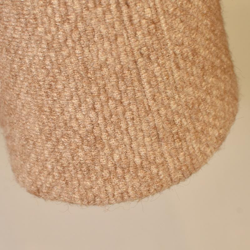 Women's Autumn and Winter High Waisted Elastic Knit Solid Colour Half-body Skirt