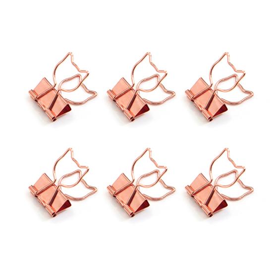 6Pcs Metal Paper Clips Cute Animal Shape Binder Clamps for School Office Colorful Document Photo Holders