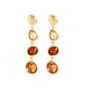 Vintage Colorful Teardrop Gem Earrings For Women Fashionable Geometric Glass Rhinestone Tassel Drop Earrings