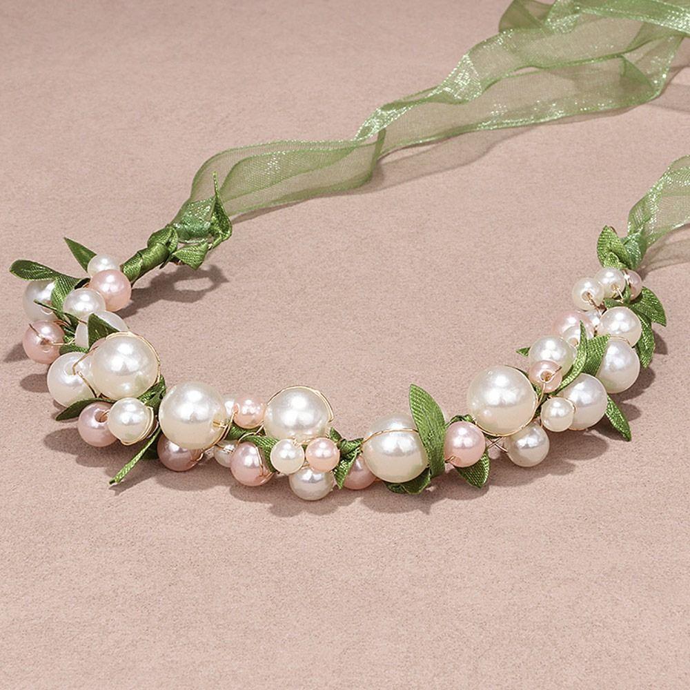 Forest Style Garland Headdress Pearl Princess Headband Fashion Hair Accessories  Children
