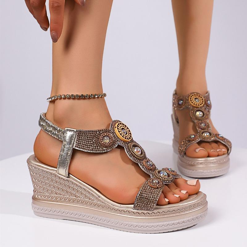 Sandali con Plateau Retro Bohemien da Donna Scarpe Comode Estive
