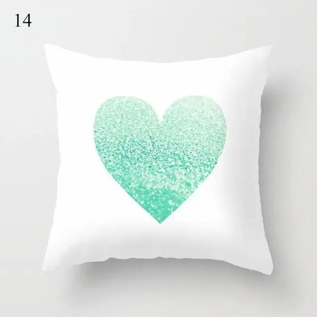 Mint Green Cushion Cover Geometric Printing Pattern Pillowcase 45*45Cm Living Room Bed Square Cushion Cover Decorative