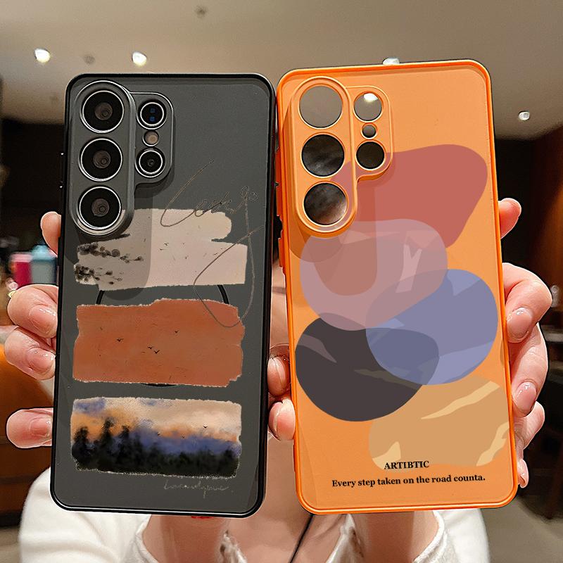 Watercolor Spots Print Case For Samsung S26 Ultra S25 FE S24 S24 Plus A57 A37 A17 A56 A36 A16 A55 A35 A15 A54 5G Magnetic Hybrid TPU+PC Matte Cover