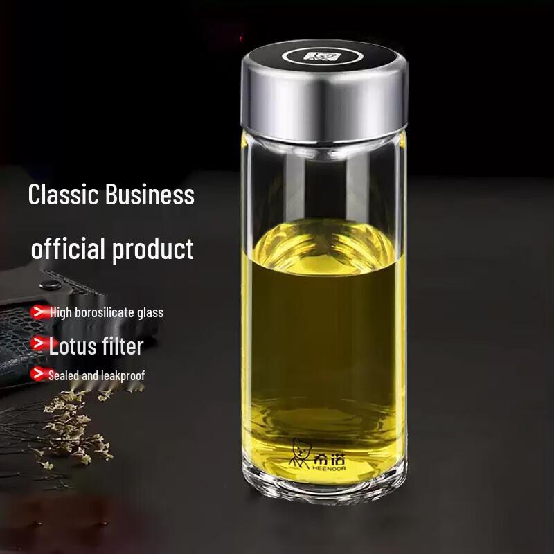 Heenoor Portable Single-Layer Glass Water Cup