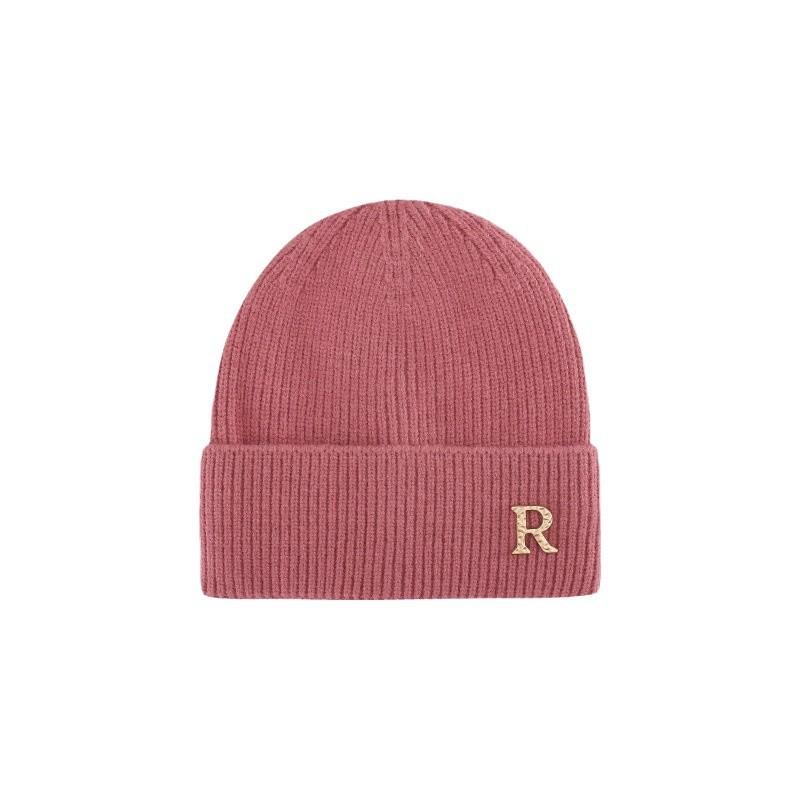 New Wool Hat Men's and Women's Autumn and Winter Knitted Hat Hat Showing Face Small Knitted Hat Cold Hat Embroidery Letters