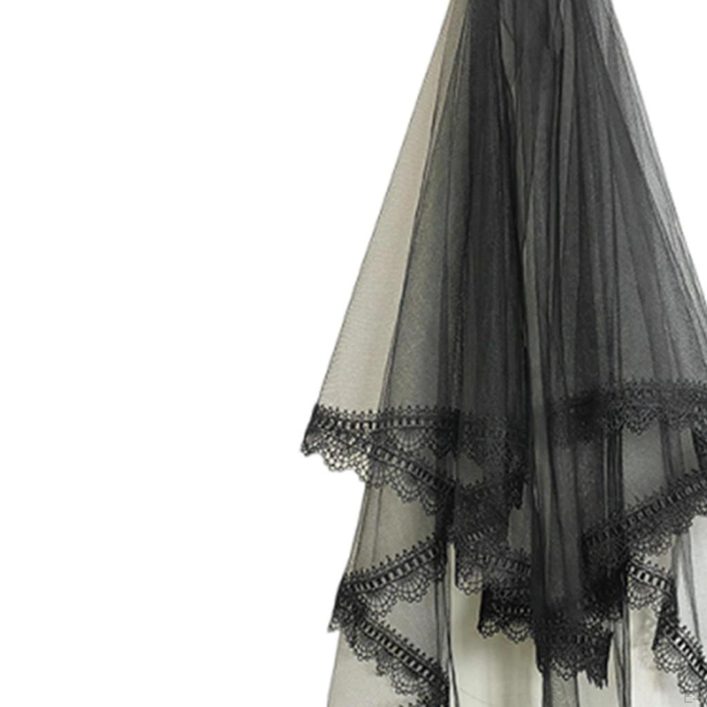 Black Lace Bridal , Elegant Women Headband, Hair Accessory for Stage Performance Or Engagement