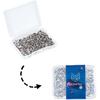 UNICRAFTALE 150pcs 10x4mm Stainless Steel Screw Eye Pin Peg Bails Small Screw Eye Pins Clasps Hooks 1.5mm Pin Eye Screws Connectors for Half Drilled