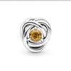 Pandora November Honig Ewigkeit Kreis Charm 790065c04