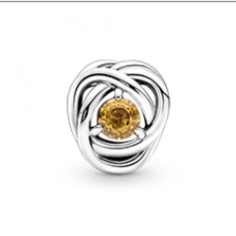 Pandora November Honig Ewigkeit Kreis Charm 790065c04