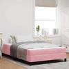 Box Spring Bed with Mattress Pink 120 x 190 cm Fabric