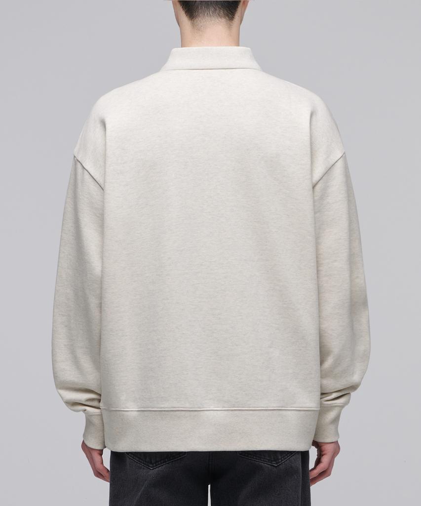 MUSINSA STANDARD Oversized Collared Sweatshirt [Oatmeal]