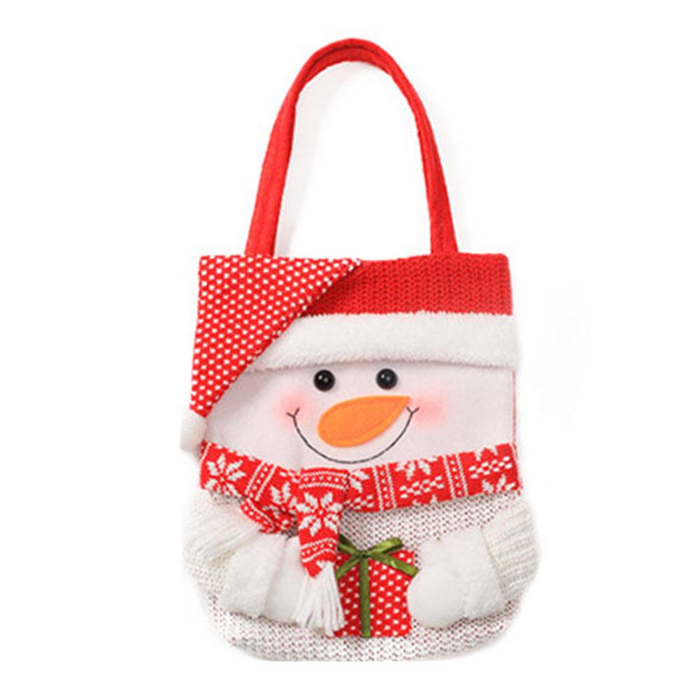 

1Pcs Reusable Red Christmas Knitted Gifts Bags Candy Bags OldMan Snowman Elk Tote Bag Candy Storage Pouches Christmas Decoration